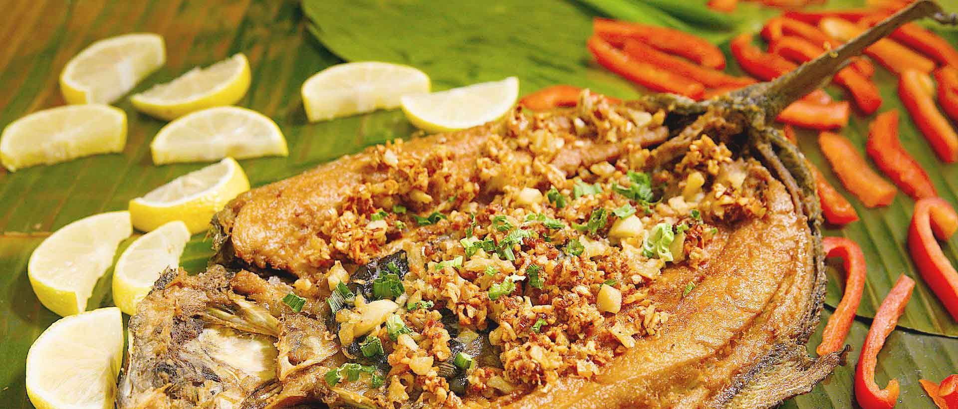 Bangus a la pobre milkfish with toasted garlic from House of Grill