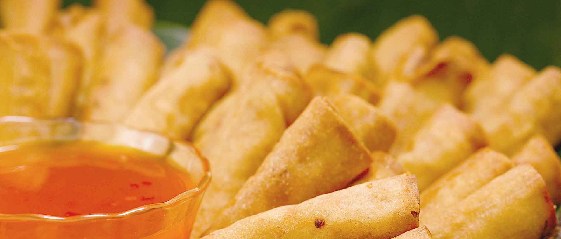 Crispy Filipino lumpia spring rolls from House of Grill
